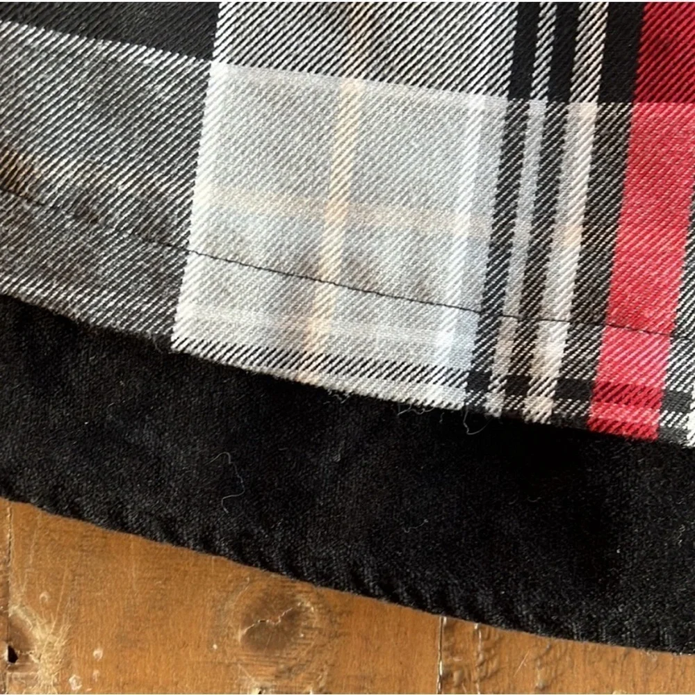 Hanna andersson smocked Christmas plaid velvet trim dress